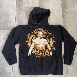 WWE John Cena 2007 Regret Nothing Fear Less black hoodie small adult unisex